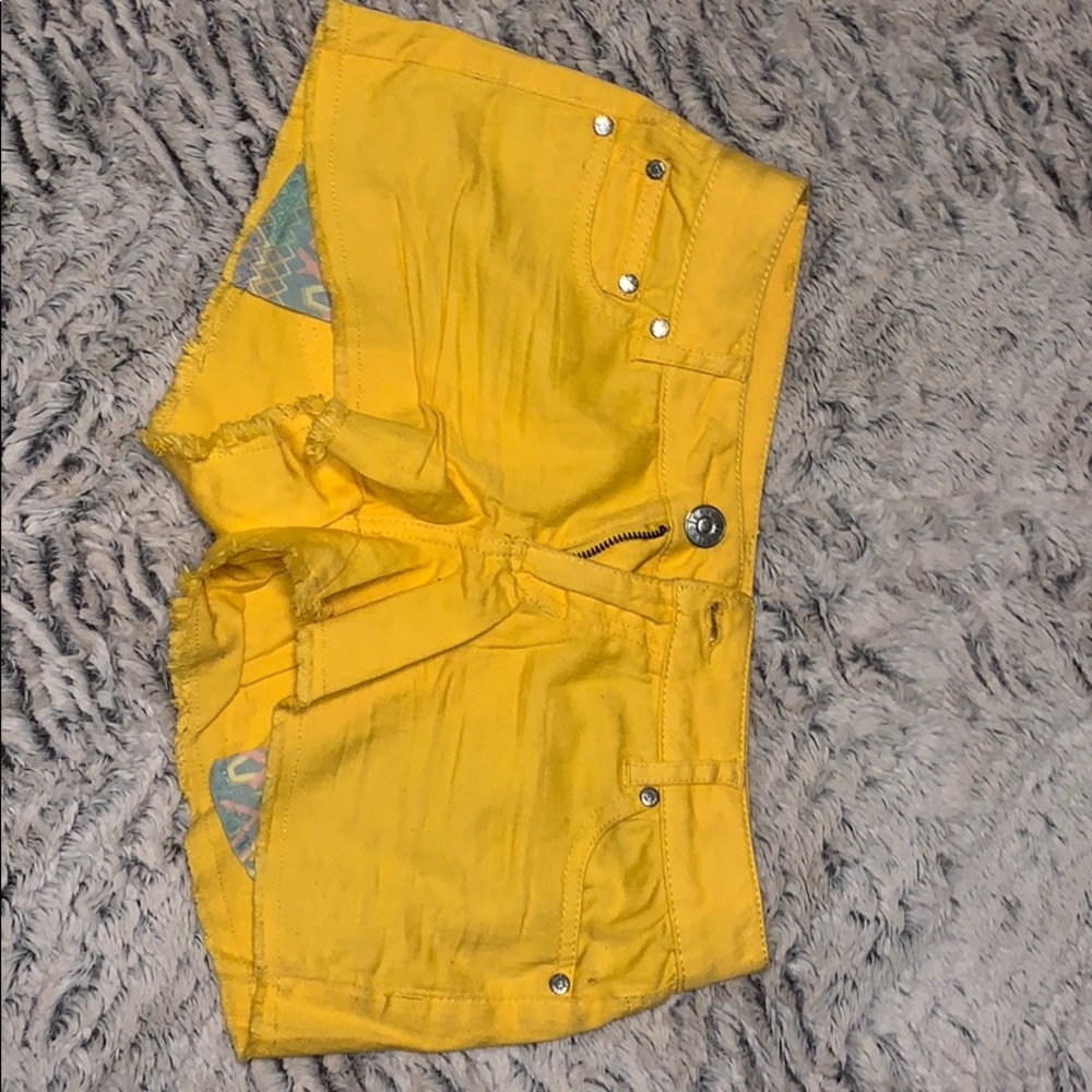 Mustard yellow shorts